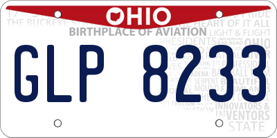 OH license plate GLP8233