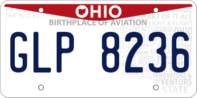 OH license plate GLP8236