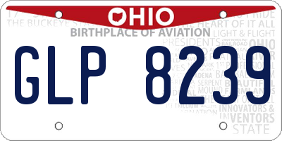 OH license plate GLP8239