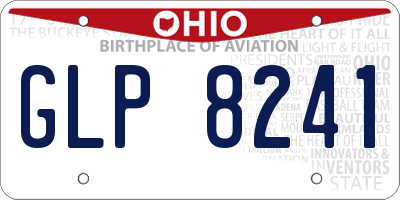 OH license plate GLP8241