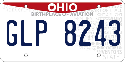OH license plate GLP8243