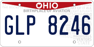 OH license plate GLP8246