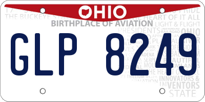 OH license plate GLP8249