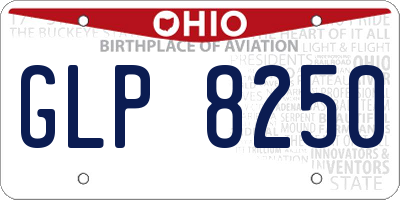 OH license plate GLP8250