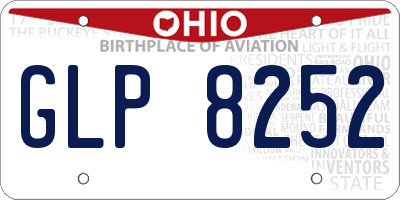 OH license plate GLP8252