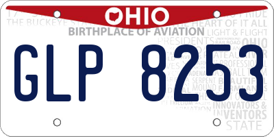 OH license plate GLP8253