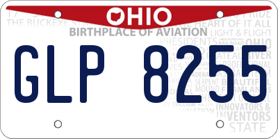 OH license plate GLP8255