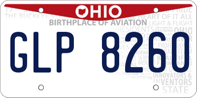 OH license plate GLP8260