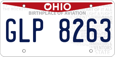 OH license plate GLP8263