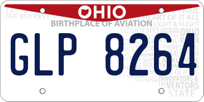 OH license plate GLP8264