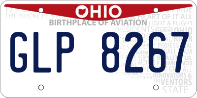 OH license plate GLP8267