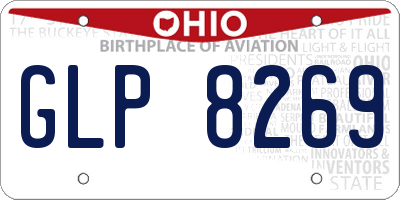 OH license plate GLP8269