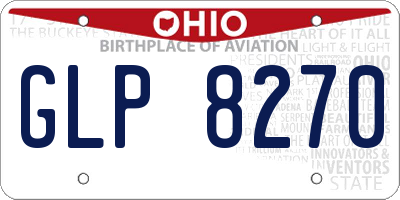 OH license plate GLP8270