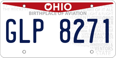 OH license plate GLP8271