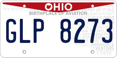 OH license plate GLP8273