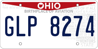 OH license plate GLP8274