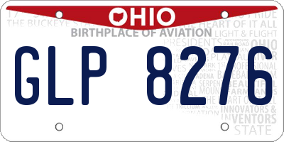 OH license plate GLP8276
