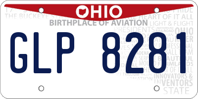 OH license plate GLP8281