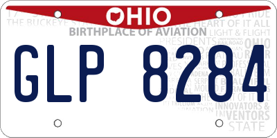 OH license plate GLP8284