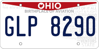 OH license plate GLP8290