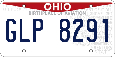 OH license plate GLP8291