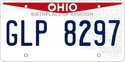 OH license plate GLP8297