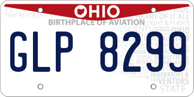 OH license plate GLP8299