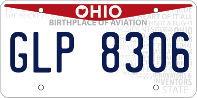 OH license plate GLP8306