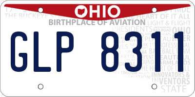 OH license plate GLP8311