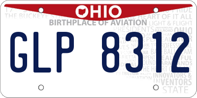 OH license plate GLP8312