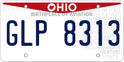 OH license plate GLP8313