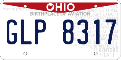 OH license plate GLP8317