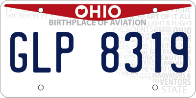 OH license plate GLP8319