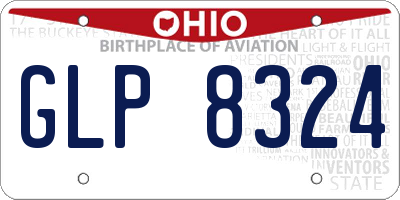 OH license plate GLP8324