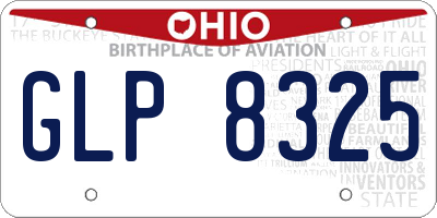 OH license plate GLP8325