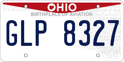 OH license plate GLP8327
