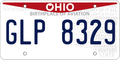 OH license plate GLP8329