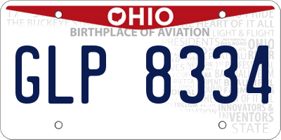 OH license plate GLP8334