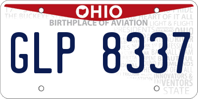 OH license plate GLP8337