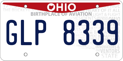 OH license plate GLP8339
