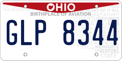OH license plate GLP8344