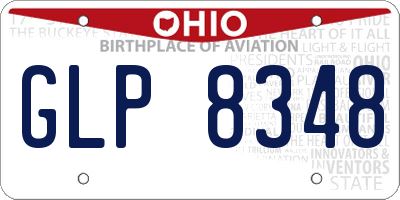 OH license plate GLP8348