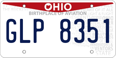 OH license plate GLP8351