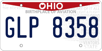 OH license plate GLP8358