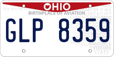 OH license plate GLP8359