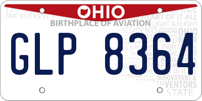 OH license plate GLP8364