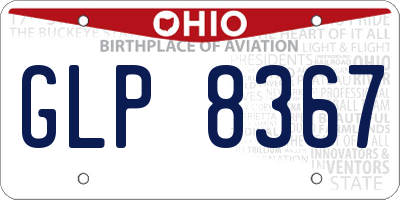 OH license plate GLP8367