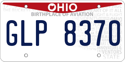 OH license plate GLP8370