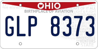 OH license plate GLP8373