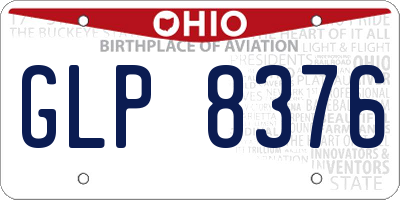OH license plate GLP8376